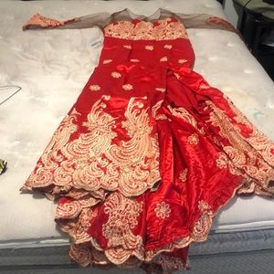 African fabric prom dress